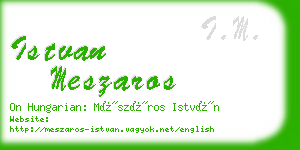 istvan meszaros business card